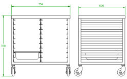 2D Plan view of equipment